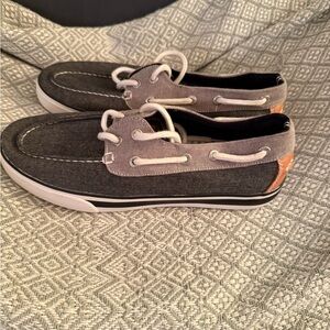 Nautica Gray and Black Boat Shoes